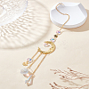 1Pc Glass Teardrop Big Pendant Decorations HJEW-LP0002-57-1