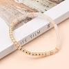 Natural Pink Aventurine Stretch Beaded Bracelets BJEW-JB05496-05-5