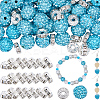 DIY Round Polymer Clay Rhinestone & Rhinestone Rondelle Spacer Beads Jewelry Making Findings Kits DIY-SC0027-50C-1