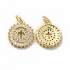 Rack Plating Brass Cubic Zirconia Pendants KK-G456-13G-1