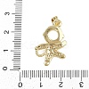 Brass Micro Pave Clear Cubic Zirconia Beads KK-D409-19G-3