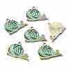 Zine Alloy Enamel Pendants ENAM-WH0065-04G-1