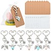 Pearlized Glass Pearl & Alloy Pendant Decorations HJEW-CJ00071-1
