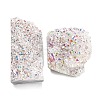 Electroplated Natural Druzy Quartz Crystal Cluster Ornaments RABO-PW0001-179A-2