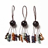 Natural Amethyst Round Pendant Decorations G-G997-A05-1