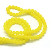 Baking Paint Imitation Jade Glass Round Bead Strands X-DGLA-Q021-10mm-24-3