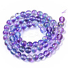 Transparent Spray Painted Glass Bead Strands GLAA-N035-03B-B03-2
