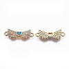 Brass Cubic Zirconia Links KK-L177-61G-A-2