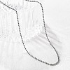 Non-Tarnish 304 Stainless Steel Ball Chain Necklaces NJEW-F249-02P-4