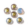 Transparent Spray Painted Glass Beads GLAA-I050-15A-1