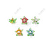 10Pcs 5 Colors Glass Pendants PALLOY-SZ00015-1