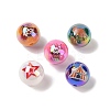 10Pcs UV Plating Colours Acrylic Beads OACR-S146-01J-2