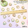 28Pcs 7 Styles Alloy Enamel Pendants ENAM-YW0004-90-3