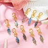 Fish Alloy Enamel Pendant Decoration HJEW-YW00069-4