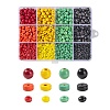 240Pcs Round & Flat Round Synthetic Turquoise Beads and 4 Styles Glass Seed Beads DIY-LS0003-09-1