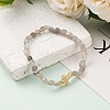 Nuggets Natural Labradorite Stretch Beaded Bracelets BJEW-JB05805-04-4