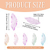 175G 5 Colors Baking Paint Transparent Glass Pendants DGLA-TA0001-40-4