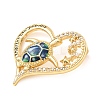 Brass Micro Pave Clear Cubic Zirconia Pendants CU-CBA8A7D-02G-B-2