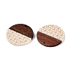 Printed Resin & Wood Pendants WOOD-TAC0021-21B-2