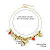 CCB Plastic Heart Pendant Bib Necklaces with Alloy Clasps for Women FS-WGB3FE7-07-2