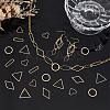 40Pcs 5 Styles Brass Linking Rings KK-UN0002-97-5
