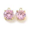 PVD Vacuum Plating Real 18K Gold Plated 304 Stainless Steel Cubic Zirconia Pendants STAS-L278-010G-02-1
