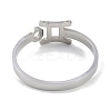 Non-Tarnish Constellations 304 Stainless Steel Open Cuff Ring for Women RJEW-L122-001P-08-3