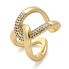 Brass Micro Pave Clear Cubic Zirconia Cuff Rings RJEW-C120-23G-4