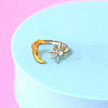 304 Stainless Steel Micro Pave Cubic Zirconia Cuff Open Rings RJEW-P180-05A-1