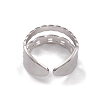 304 Stainless Steel Cuff Rings RJEW-G285-82P-3