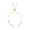 Brass Box Chains Slider Bracelet Making with Clear Cubic Zirconia Tiny Charms BJEW-N021-03-1
