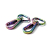 Rainbow Color Alloy Swivel Clasps FIND-WH0116-18M-2