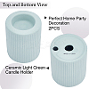 Ceramic Whiteware Candle Holder DJEW-WH0068-01B-4