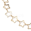 Ion Plating(IP) 304 Stainless Steel Star Link Chain Anklets for Men Women STAS-B039-14G-2