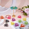 DIY Flower 430 Stainless Steel & Plastic Imitation Pearl Stud Earrings Making Kits DIY-FH0009-99-5
