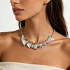 Summer Alloy Flexible Fish Bib Necklaces for Women WG0DD39-02-1