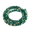Electroplate Transparent Glass Beads Strands EGLA-Q132-4MM-A07-2