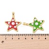 Rack Plating Brass & Epoxy Resin Pendants KK-Z047-04A-RS-3