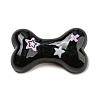 Black & Pink Opaque Resin Cabochons CRES-P026-A01-1