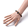Natural Gemstone Stretch Beaded Bracelets BJEW-JB05174-5
