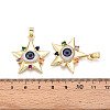 Brass Micro Pave Cubic Zirconia Pendants for Women KK-T070-105-3