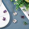 6Pcs 3 Styles Chakra Natural Gmestone Copper Wire Big Pendants FIND-FH0004-66-6