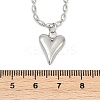 304 Stainless Steel Heart Pendant Necklaces for Women LS-NJEW-Z072-04P-3