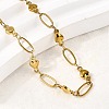 304 Stainless Steel Link Bracelets BJEW-A044-03C-G-2