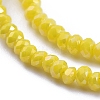 Electroplate Glass Beads Strands GLAA-F079-FR15-3