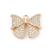 Brass Micro Pave Cubic Zirconia Pendants KK-U051-04G-01-1