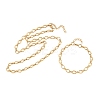 304 Stainless Steel Cable Chains Bracelet & Necklace Jewelry Sets SJEW-L199-01G-5