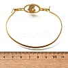 201 Stainless Steel Flat Round Link Bangles for Women LS-BJEW-R014-01G-05-5