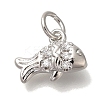 Rack Plating Brass Micro Pave Cubic Zirconia Charms KK-I720-10P-1