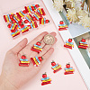 25Pcs Opaque Resin Pendants for Teachers' Day RESI-SC0002-42-3